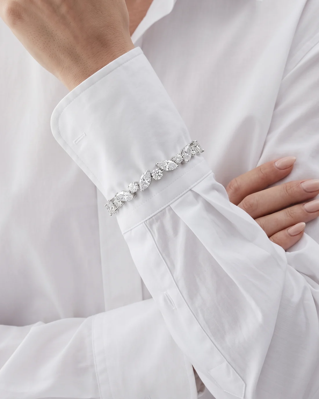 ORTIGAS Fancy Cut Line bracelet, worn on the wrist