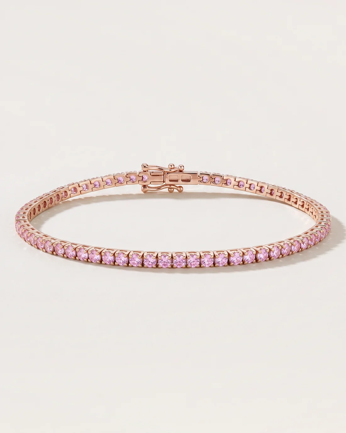 ORTIGAS Pink Sapphire Line bracelet, front view