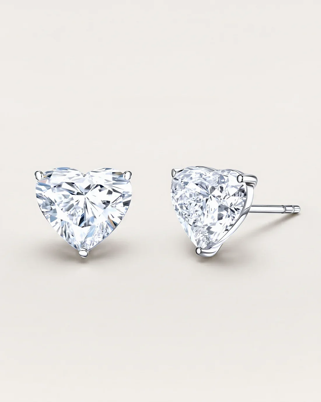 ORTIGAS Heart Studs earrings, front view