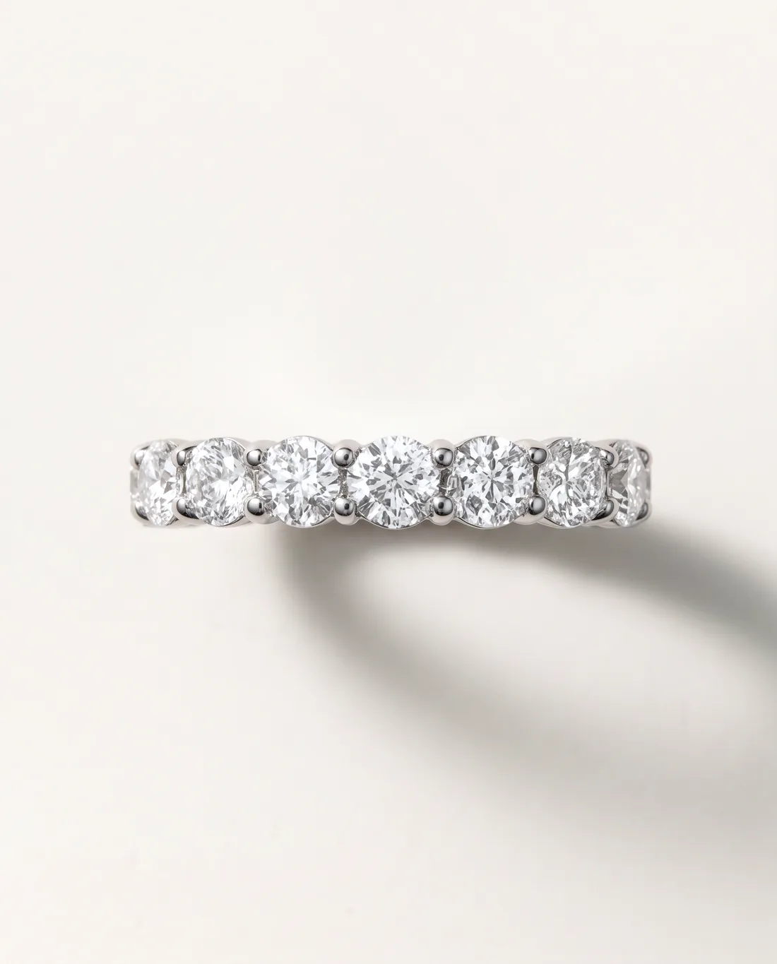ORTIGAS Diamond eternity band, front view