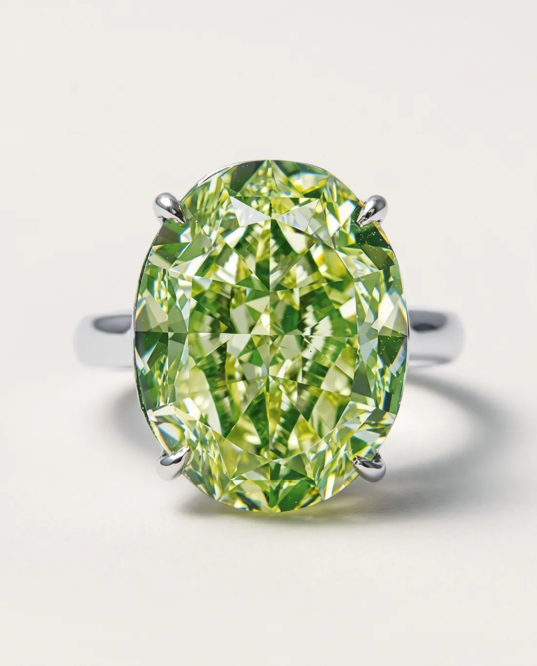ORTIGAS Green Oval ring, front view