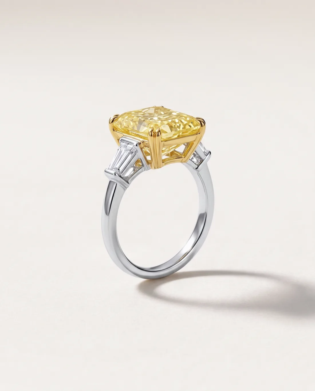 ORTIGAS Yellow Radiant ring, three-quarter view